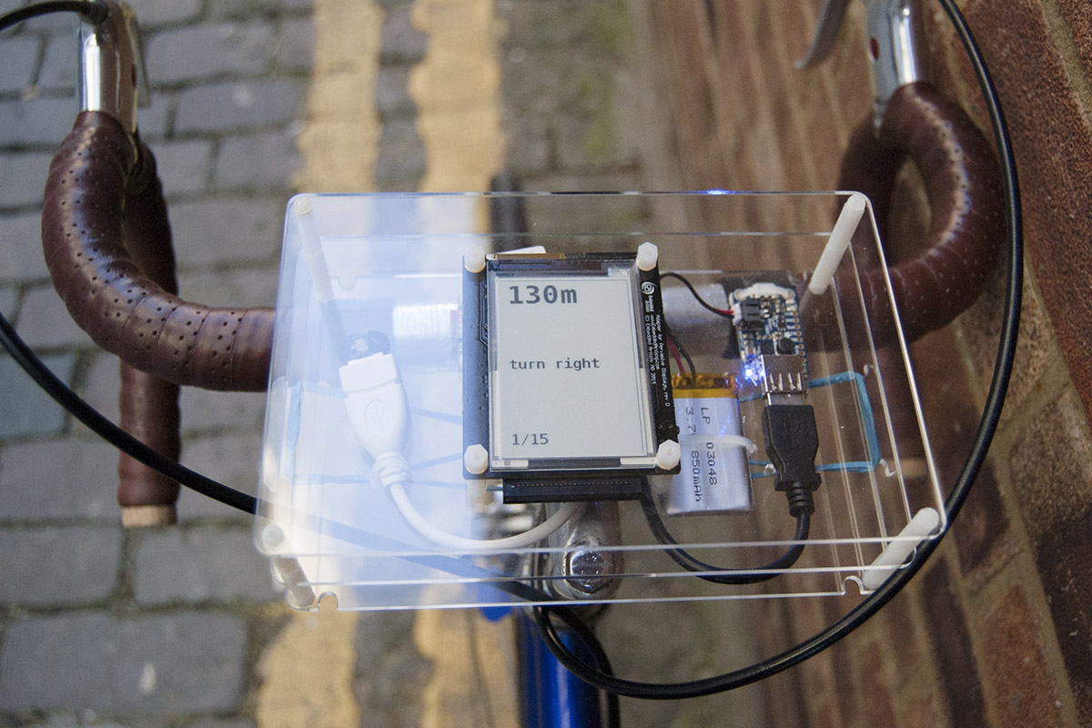 Good Urban Co. have ideas on how to make getting around a city on a bike better. In two weeks we built a working prototype to test their ideas and to use as a platform for trying different wayfinding interfaces.